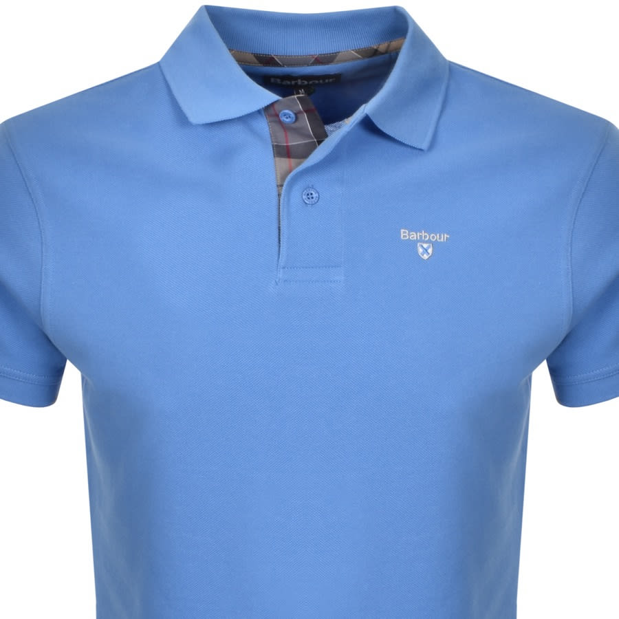Alternative Image for ProductBarbour Pique Polo T Shirt Blue2